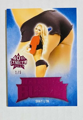 Shay Lyn Veasy /5 Butt Card 2019 Benchwarmer Pink Foil 40th National Bums D 1/5