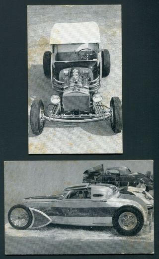 2 Vintage Hot Rod & Car Craft Magazines Post Card Size Collector/arcade Cards