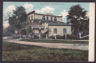 Circa 1907 - 1915 Vintage Postcard Moirs Hotel Huntingdon Quebec Canada