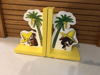 Curious George Wooden Bookends In