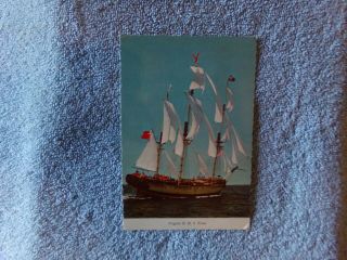 Vintage Postcard Boats,  Ships Frigate H.  M.  S.  Rose,  Revolutionary War Ship