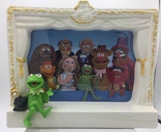 Vintage Muppets Kermit Picture Frame By Sigma With 1st Season Cast Photo,  1980