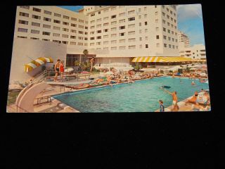 Vintage Postcard,  Miami Beach,  Florida,  Fl,  Casablanca Hotel & Pool,  To Pa,  1960