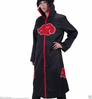 Halloween Naruto Itachi Uchiha Deluxe Cosplay Costume Black Size M