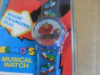 Elmo ' s Musical Watch Sesame Street Theme Song & Flasher Changing Dial 1995 MOC 2