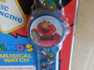 Elmo ' s Musical Watch Sesame Street Theme Song & Flasher Changing Dial 1995 MOC 3