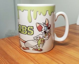 Pinky And The Brain Acme Labs Extra Large Coffee Cup Mug 1996 32 Oz Warner Rare