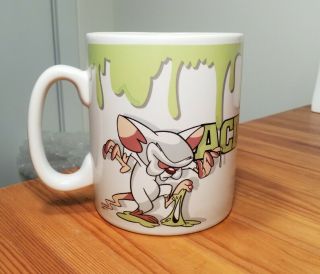 Pinky And The Brain ACME Labs Extra Large Coffee Cup Mug 1996 32 Oz Warner Rare 3