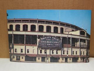 Vintage Baseball Post Card - - - Wrigley Field (chicago Cubs)