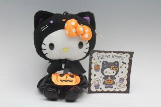 Hello Kitty Halloween Black Cat Costume Plush Mascot Sanrio Puroland 2014 Japan