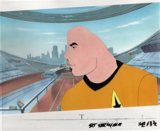 Star Trek Captain Kirk Animation Production Cel Setup 1973 - 4 Filmation 132