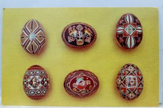 Minnesota Mn Minneapolis Ukrainian Easter Eggs Postcard Old Vintage Card View Pc