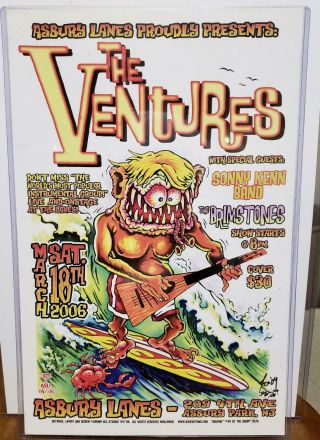 2009 Both Artist Sigs Roth Ace & Kali The Ventures Collector Shw Poster 11 " X17 "