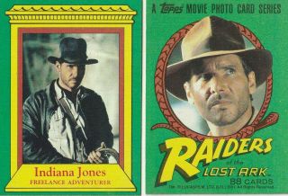 1981 Topps Raiders Of The Lost Ark Complete 88 Card Set Ex/nm