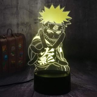 Japanese Anime Uzumaki Naruto 3d Led Night Light Remote Control Lamp