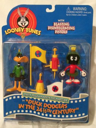 Vtg Wb Warner Brothers Looney Tunes Action Figure Toys Daffy Duck Marvin Martian