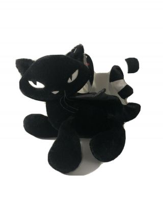 Emily The Strange Black Cat Plush With Snap On Wings (2005) Nwt