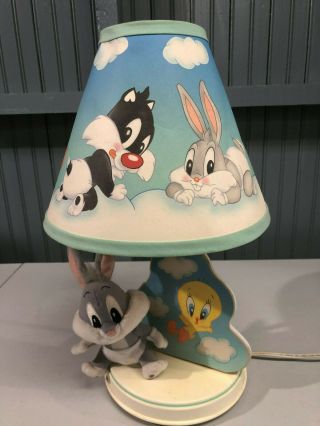 Cute 16 " Baby Bugs Bunny Plus Kids Bedroom Table Lamp Vintage Tweety