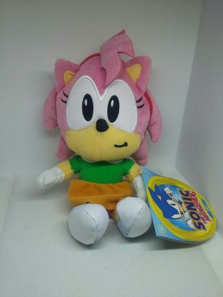 Sonic The Hedgehog Amy Rose Plush Doll Figure Rare Jakks