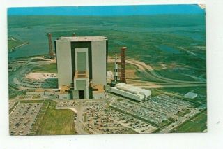 Vintage Nasa Space Post Card 1975 Apollo Saturn V Facilities Vehicle