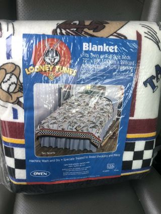 Vintage Looney Tunes Taz Blanket Twin