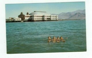 Ut Great Salt Lake Utah Vintage Post Card Swimmers At Saltair Resort
