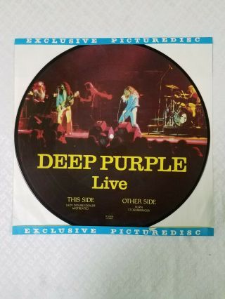 Deep Purple ‎live Lady Double Dealer/burn 12 " Picture Disc 33rpm Stemra Pd 83008