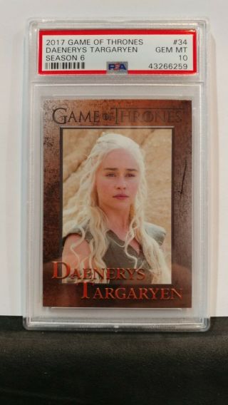 Psa Gem Game Of Thrones Season 6 Daenerys Targaryen (emilia Clarke) Card