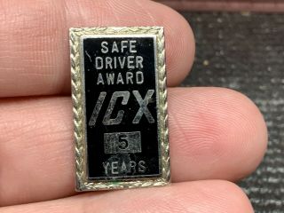 Icx Motor Freight Lines Large Design Vintage 5 Yr Service Award Pin.