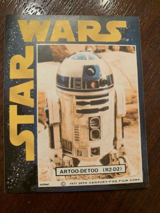 Artoo - Detoo (r2 - D2 1977 Star Wars Adpac General Mills Cereal Sticker 20th Fox 2