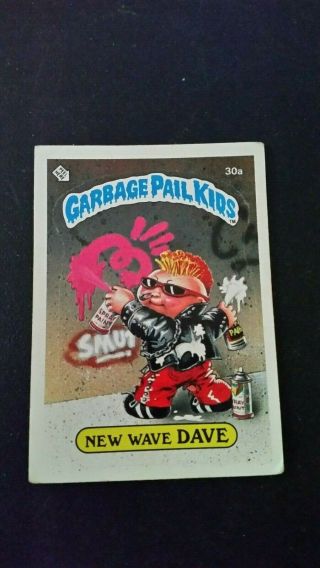 1985 Garbage Pail Kids Series 1 - 30a Wave Dave Glossy Card