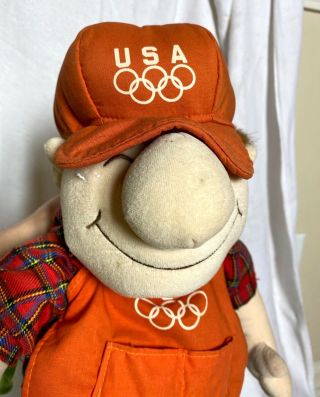 Homer D.  Poe Home Depot Mascot Stuffed Toy 18 " Usa Olympic 1994