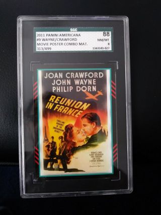 2011 Panini Americana 9 Wayne/craford Movie Poster Combo Mat 313/499 Relic
