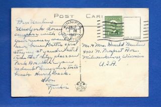 Vintage Postcard Fort Garry Hotel,  Winnipeg,  Manitoba,  Canada Posted 1943 2