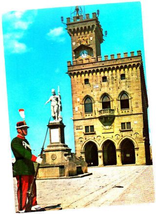 Vintage Postcard Republic Of San Marino,  Castle Guards,  3208