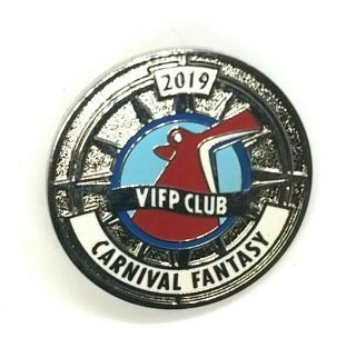 2019 Carnival Fantasy Vifp Club Cruise Ship Travel Souvenir Pin Red White