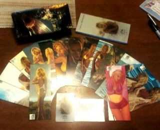 Pamela Anderson Edenquest 14 Card Set Etched Foil W/phone Card,  Hologram & 2 Pro