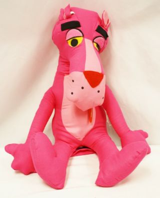 Rare 1964 Pink Panther Plush Toy By Mighty Star With Pen