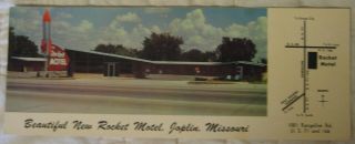 Estate Vintage Advertising Postcard - Rocket Motel Joplin,  Missouri