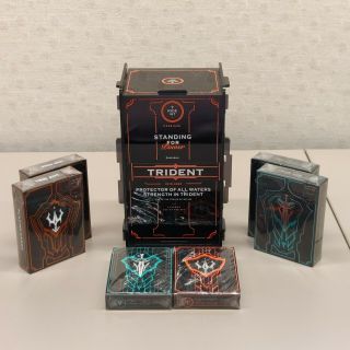 Trident & Sword Playing Cards Gilded Arsenal Crate Set By Card Mafia (kevin Yu)