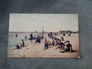 Vintage Post Card - St.  Joseph,  Michigan,  Bathing At Silver Beach,  1912