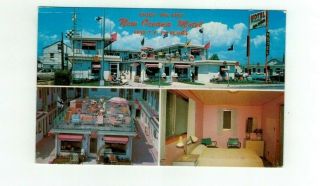 Nj Seaside Heights Jersey Vintage Post Card " Motel Oceana "