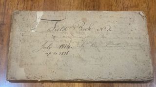 1814 - 1816 M.  M.  Monahan Juniata County Pa Land Survey Field Book Many Entries