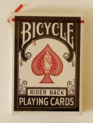 Vintage Bicycle Rider Back 808 Playing Cards Deck Usa Black
