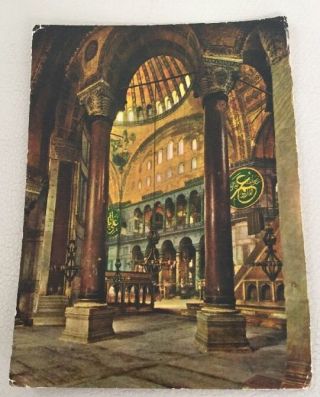 Vintage Turkeypostcard.  Saint Sophia Museum Istanbul Sent To Northern Ireland 99p