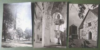 Vintage Postcard Ppc X 3,  Finland Suomi Postikortti,  Hattula Medieval Church