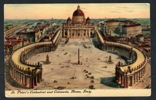 Italy - Vintage Postcard St Peter 
