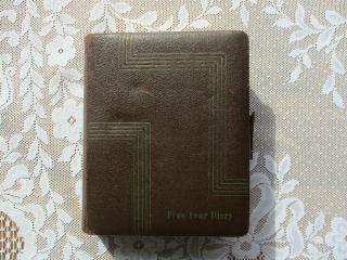 Vintage 1932 - 1936 Handwritten 5 - Year Diary By Venice Grant Of Indiana