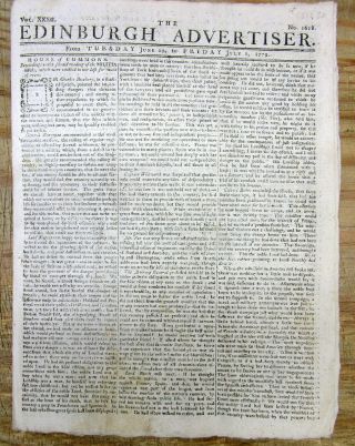 1779 Revolutionary War Newspaper With War News From Savannah Georgia