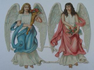 Z01 - Extra Large Angels - Antique Diecut Scraps - Alte Oblaten
